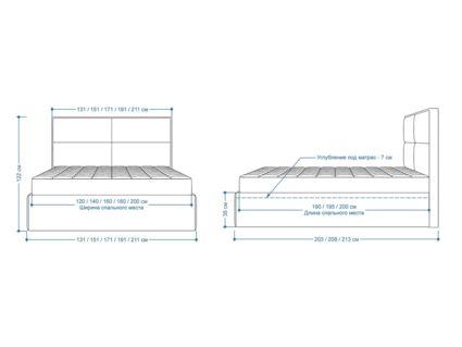 Кровать Lonax Марселла велюр Dolly-17 (с основанием) 120х195