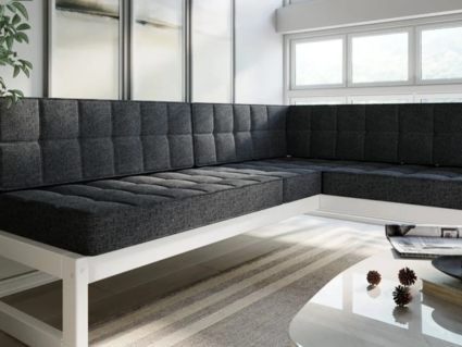 Диван Арско Сега угловой трехместный серый