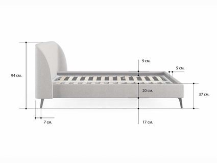 Кровать Сонум Rosa Микровелюр Терракотовый 120х190