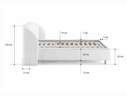 Кровать Сонум Valencia Кашемир Латте 180х200