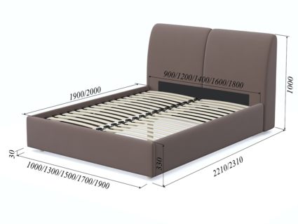 Кровать Арско Бекка Велюр Grace 06 120х200