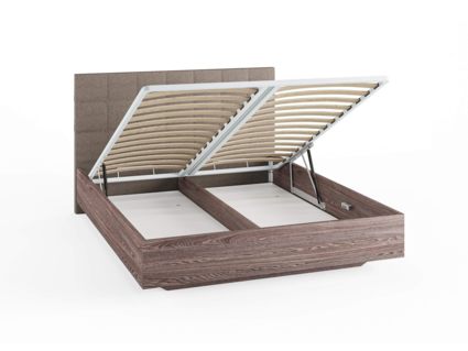 Кровать Сонум Luiza Ясень Ориноко + Кашемир Бежевый (с подъемным механизмом) 160х190