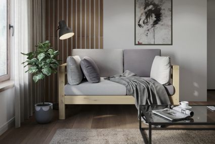 Диван Арско Домино Мини двухместный серый Длина 141 см