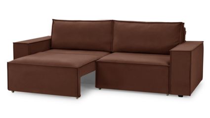 Диван Фиеста Мебель Софт 2 велюр Velutto 29 коричневый