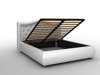 Кровать Sleeptek Premier 6 Экокожа White (с подъемным механизмом) 200х200