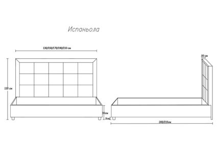 Кровать Димакс Испаньола Агат с подъемным механизмом 200х190