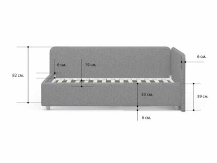 Кровать Сонум Capri Кашемир Бежевый (с подъемным механизмом) 90х200
