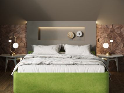 Кровать Nuvola Alba Velutto 32 (с подъемным механизмом) 140х190