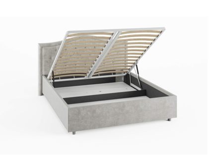 Кровать Сонум Ancona Рогожка Деним (с подъемным механизмом) 80х200